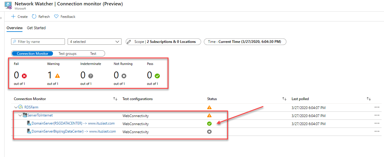 Network connectivity monitoring with Connection Monitor (Preview