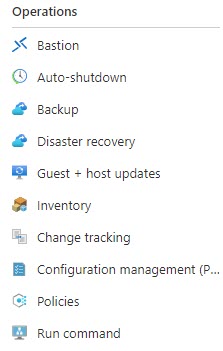 Operations blade on VM