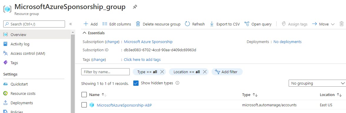 Azure Automanage resources