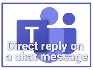 MS Teams direct reply on a chat message