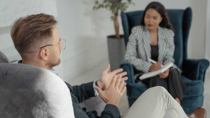 Interviewing customer Interviewing customer