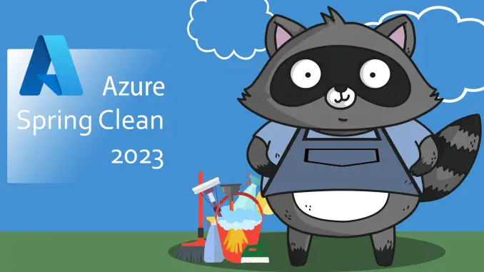 Azure Spring Clean 2023 racoon