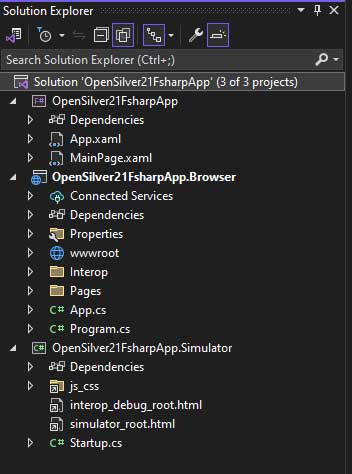 New OpenSilver Visual Studio Solution 
