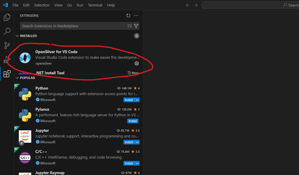 OpenSilver for VS Code is ready