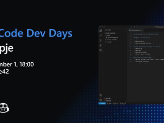 VS Code Dev Days Skopje September 1st, 18:00 @Base42