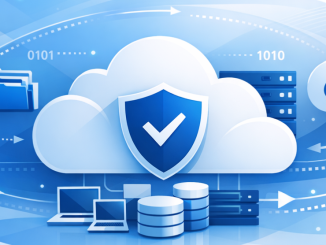 Modern, clean, professional cover image themed around cloud backup architecture. Includes icons and visual elements representing Microsoft 365, Azure Files, cloud storage, and data protection.